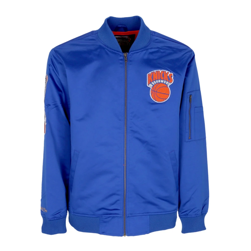 Mitchell & Ness NBA Lichtgewicht Satijnen Bomberjack Blue Heren