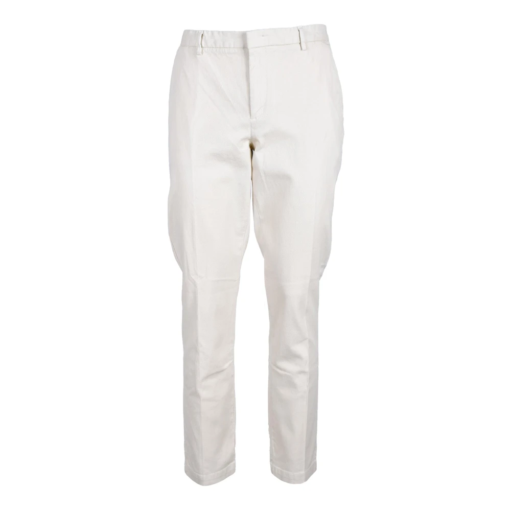 Hugo Boss Casual Katoenmix Lyocell Broek Beige Heren
