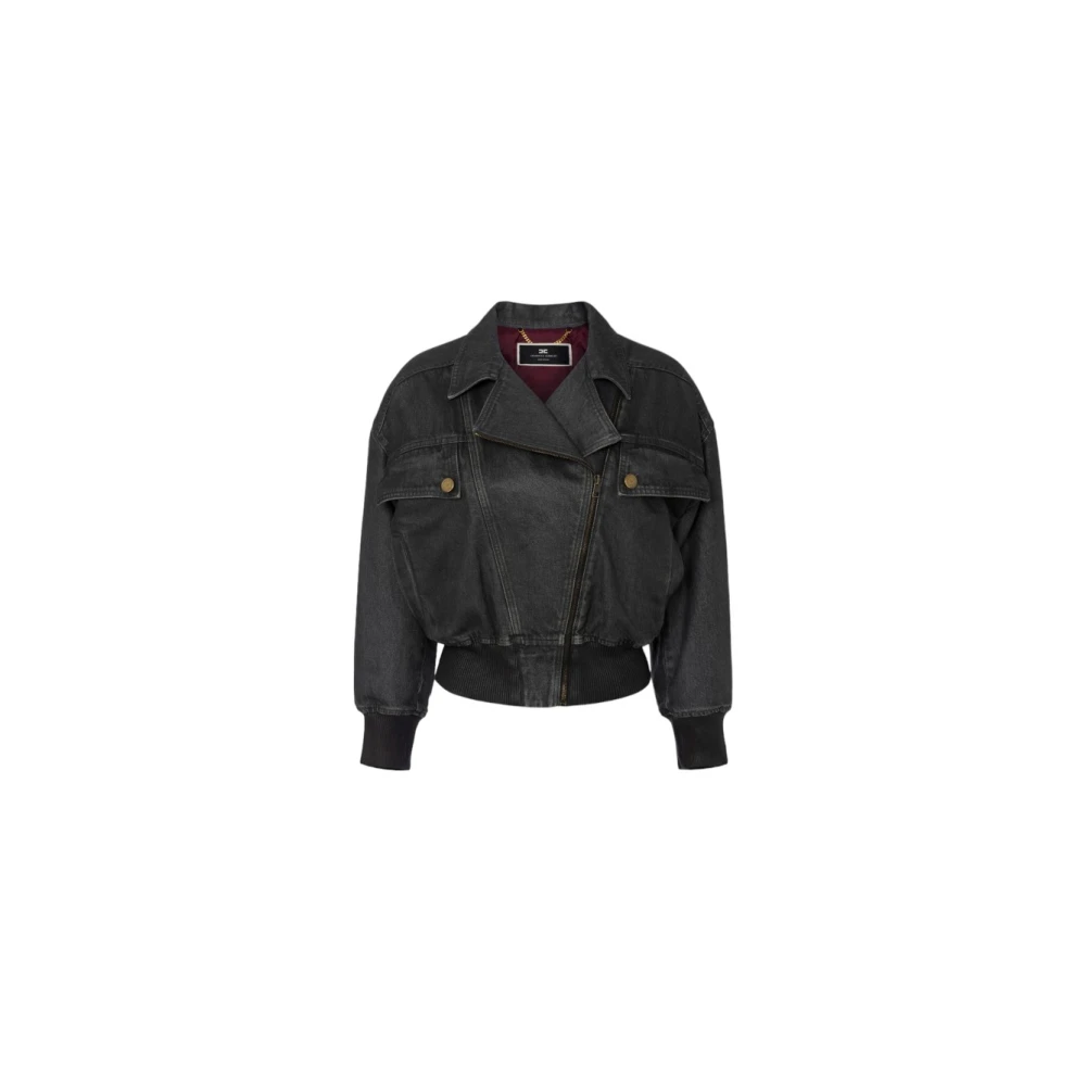 Elisabetta Franchi Stijlvolle Jas voor Vrouwen Gray Dames