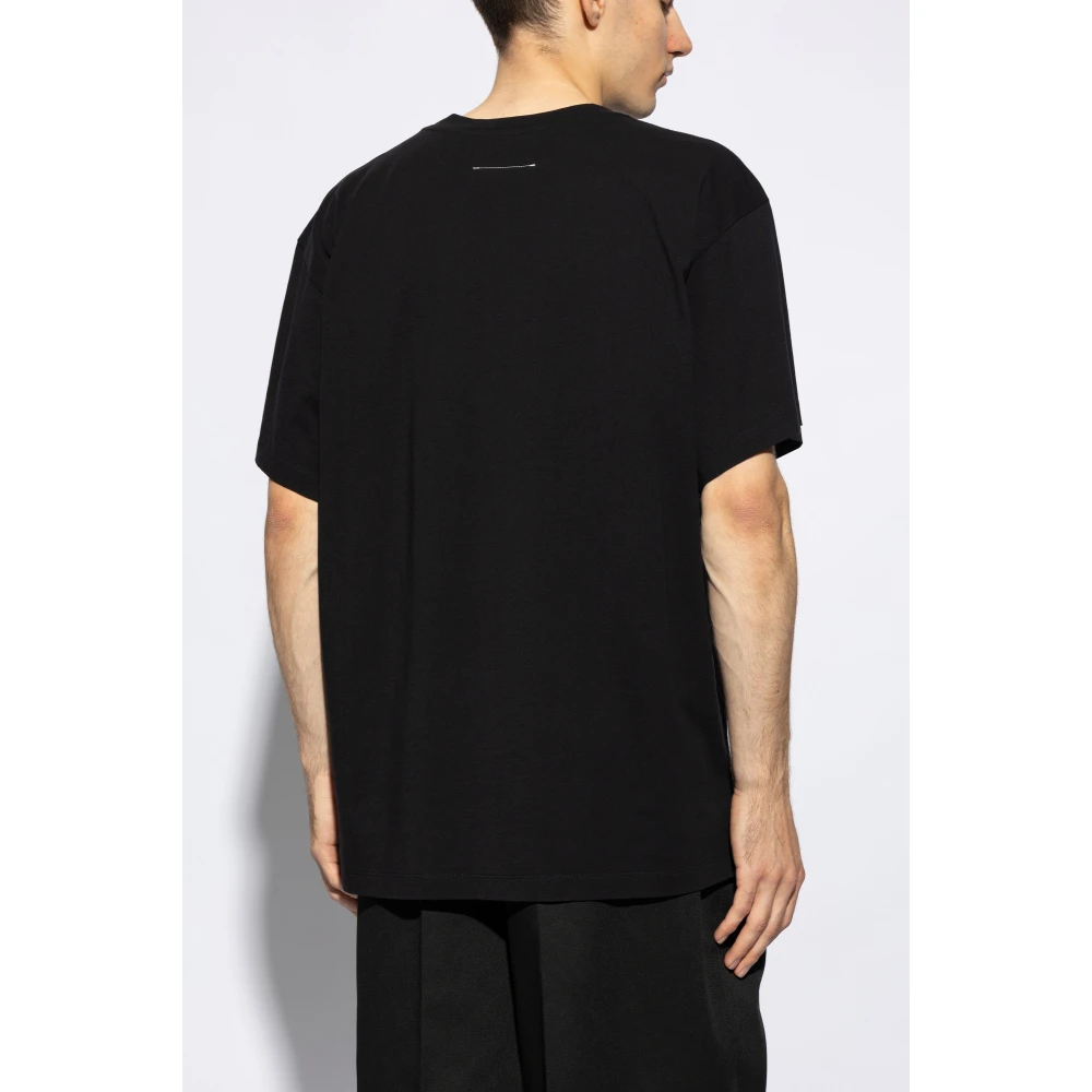 MM6 Maison Margiela T-shirt met logo Black Heren