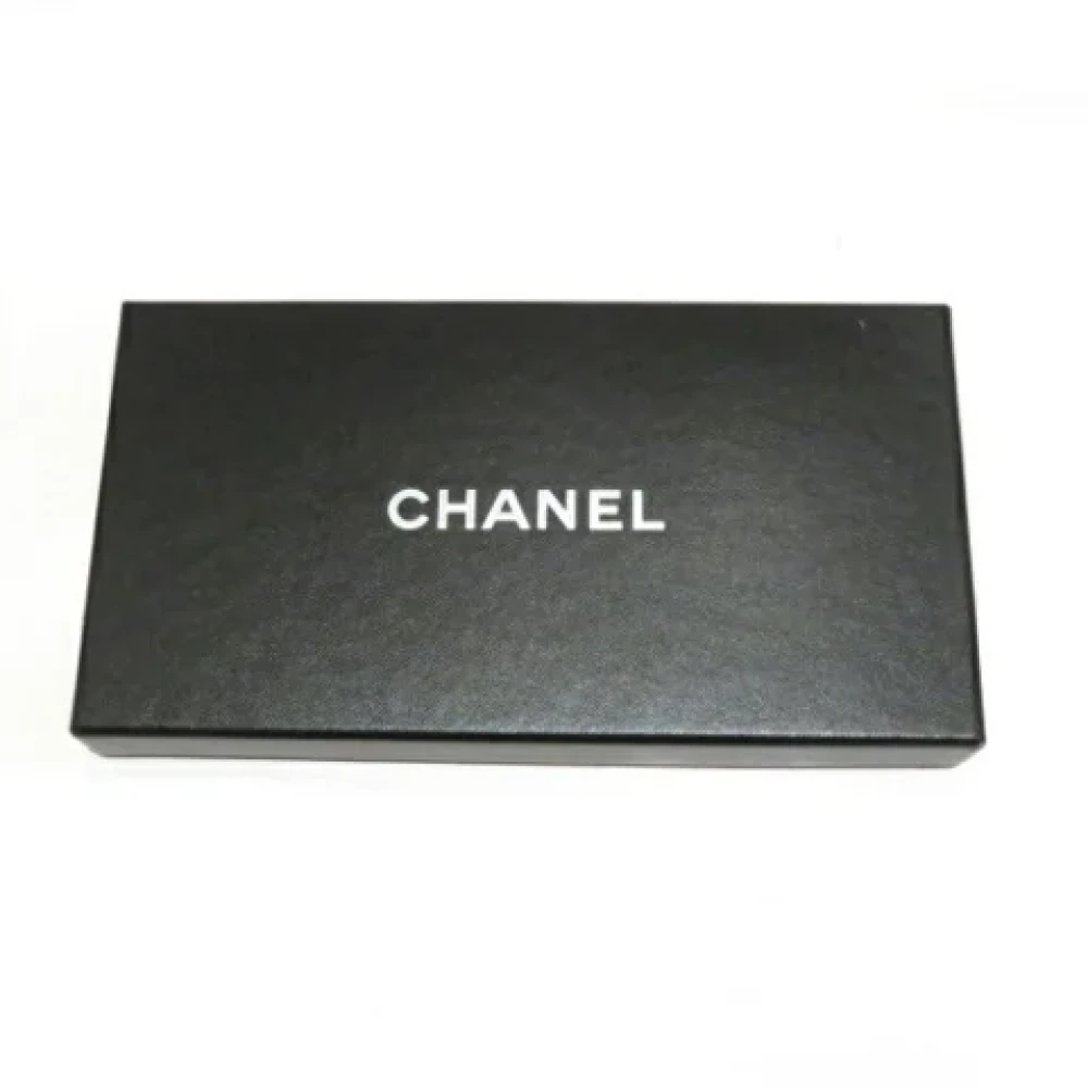 Chanel Vintage Pre-owned Leather wallets Gray Dames