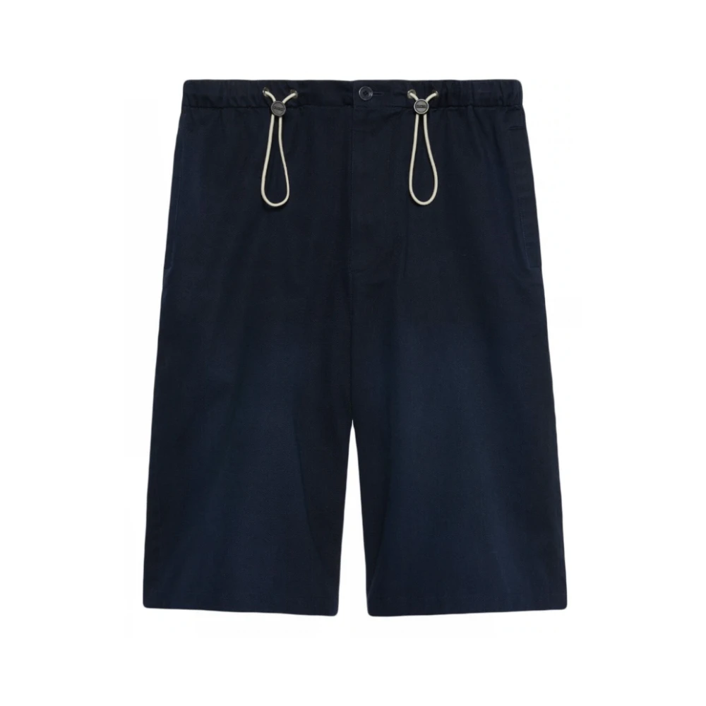 Gucci Geborduurde-logo kepergeweven shorts Blue Heren