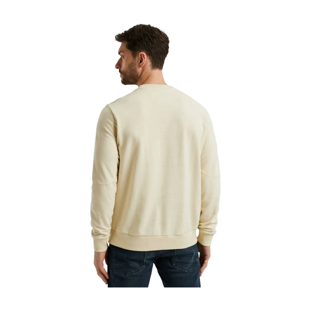PME Legend Crewneck Peached Terry Sweatshirt Beige Heren