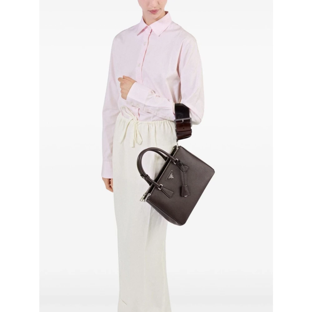 Prada Roze Overhemd Elegant Frans Kraag Pink Dames