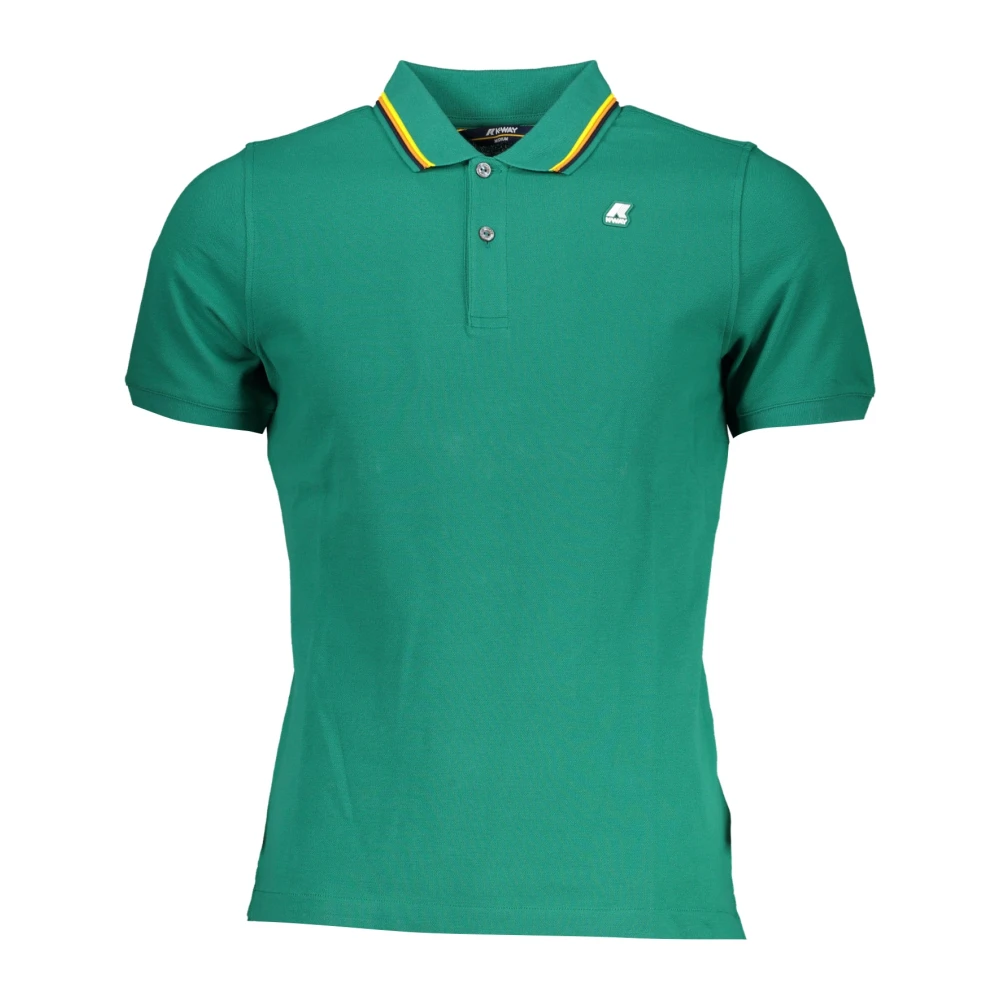 K-way Groene Polo Met Korte Mouwen Green Heren