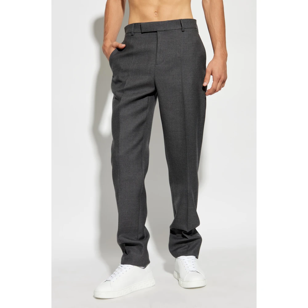 Versace Gekreukte broek Gray Heren