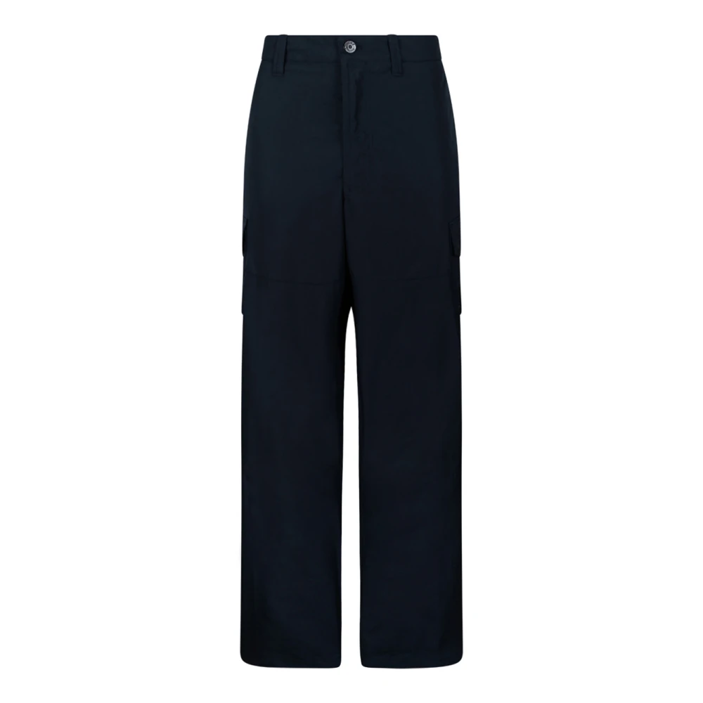 Stone Island Blue Straight Trousers, Male, W30, Cotton Cargo Trousers