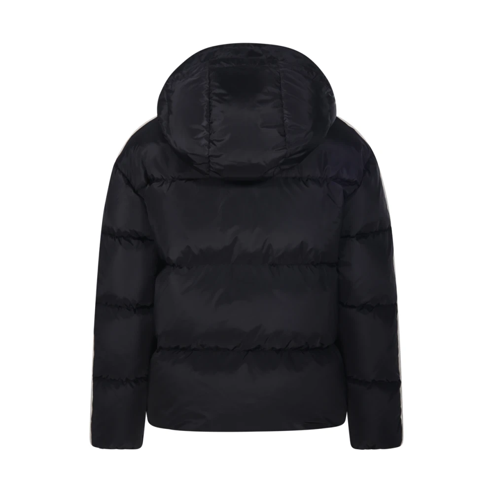 Palm Angels Zwarte Hooded Donsjas Black Heren