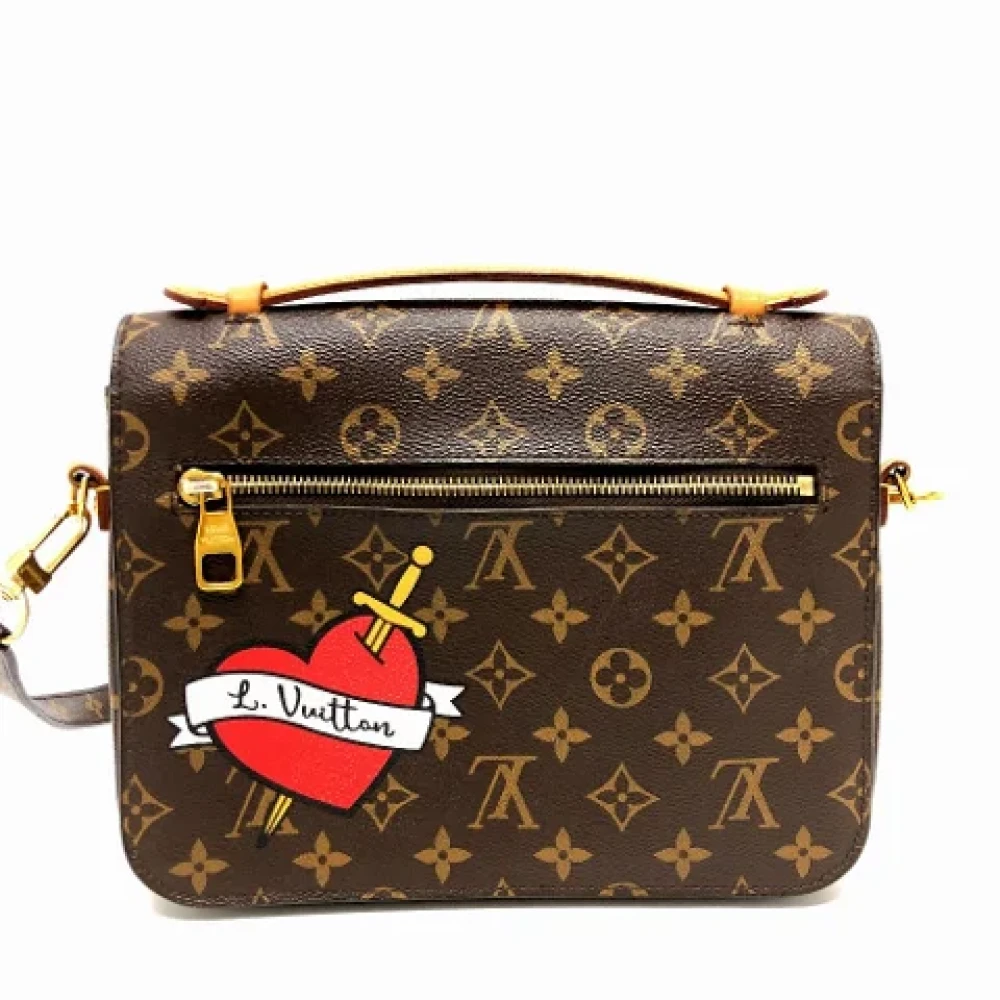 Louis Vuitton Vintage Pre-owned Cotton louis-vuitton-bags Brown Dames