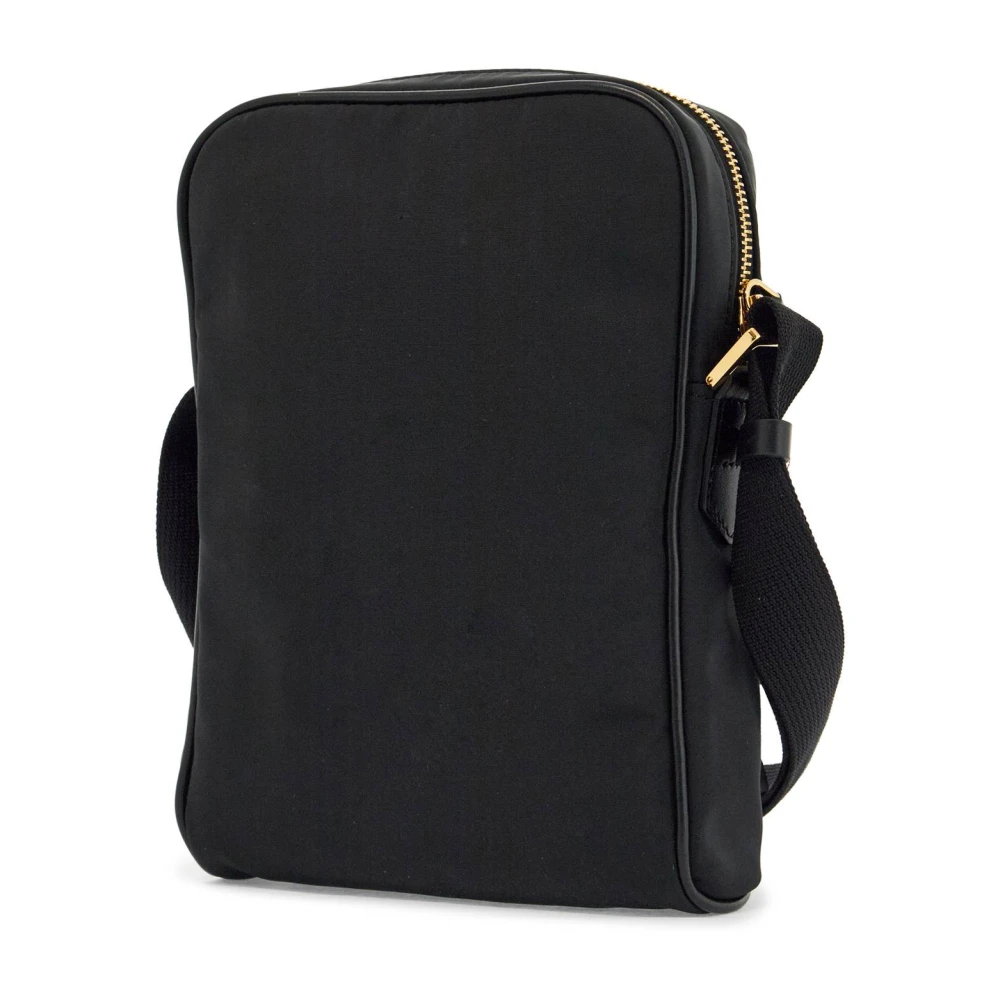 Tom Ford Elegante Leren Messenger Tas Black Heren