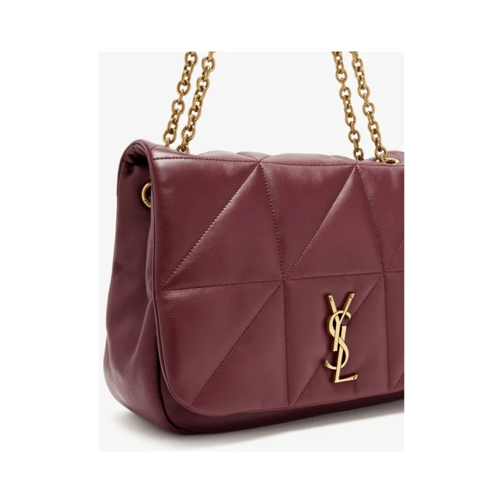 Saint Laurent Donkerrode Schoudertas met Ketting Red Dames