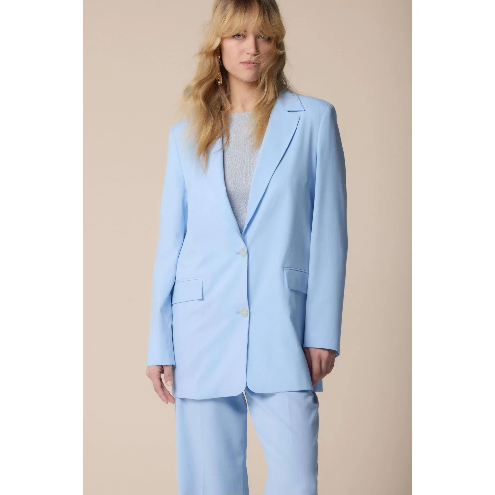 Kocca Stijlvolle Blazers voor een Chic Uiterlijk Blue Dames