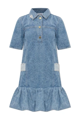Denimklänning med vintageeffekt