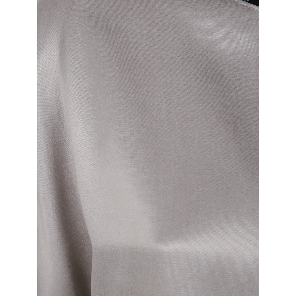 Giorgio Armani Viscose Cupro Shirt Gray Dames