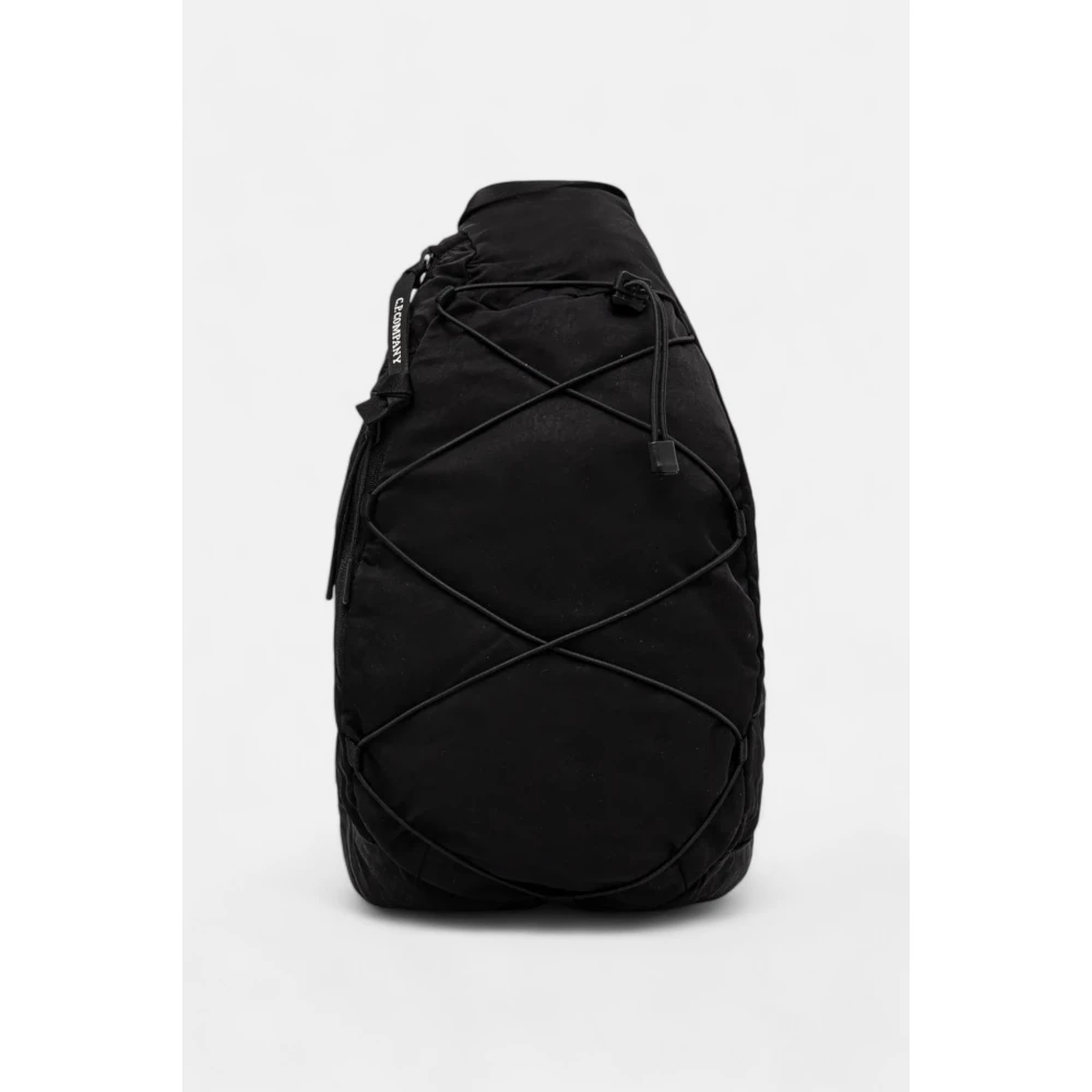 C.P. Company Nylon Lens Rugzak met Ritssluiting Black Heren