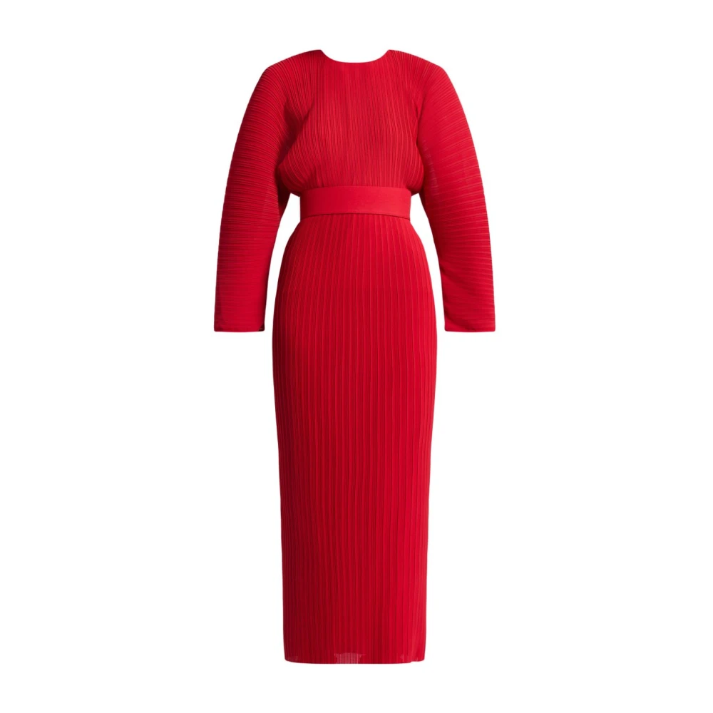 Solace London Robijnrode Jurk met Lange Mouwen Red Dames