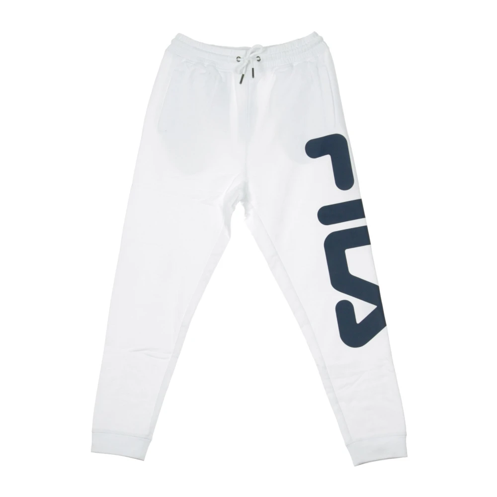 Fila Klassieke Fleece Trainingsbroek in Bright White Heren