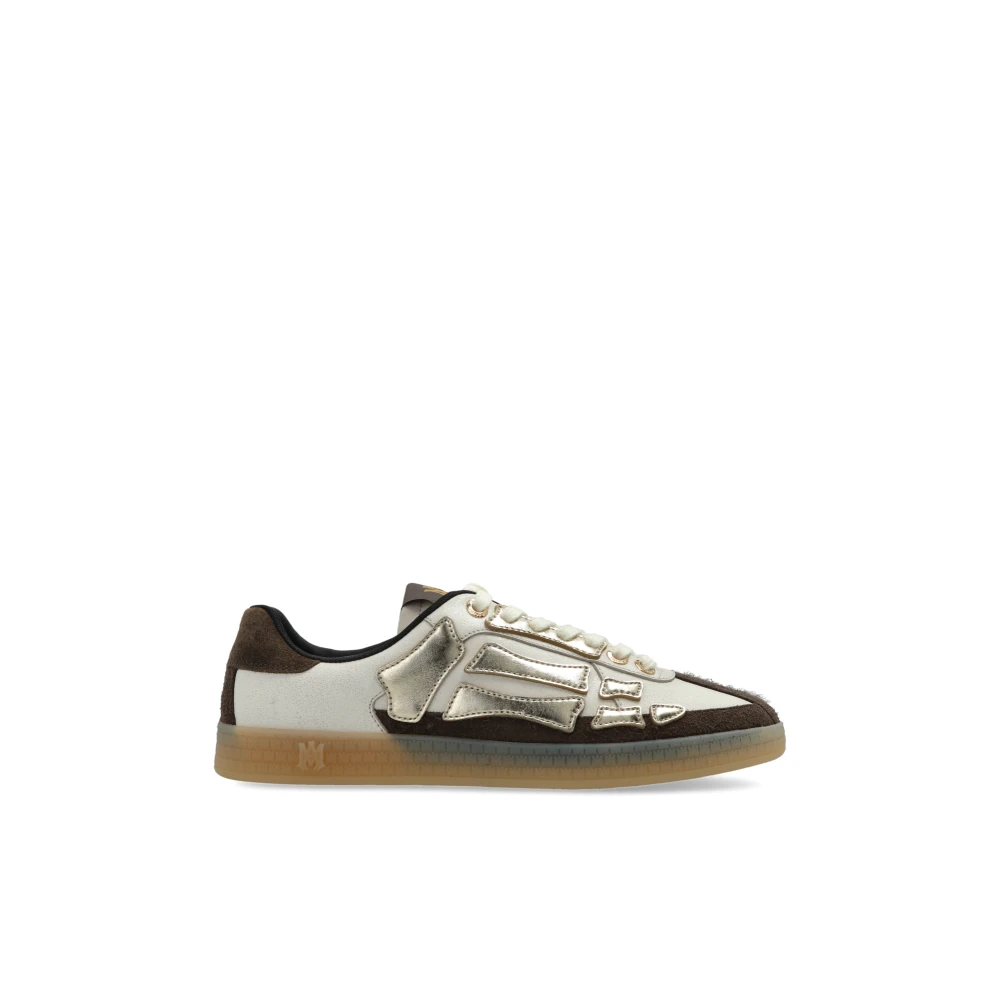 Amiri Men's Brown Sneakers, 9 Uk, Metallic Pacific Bones Trainers