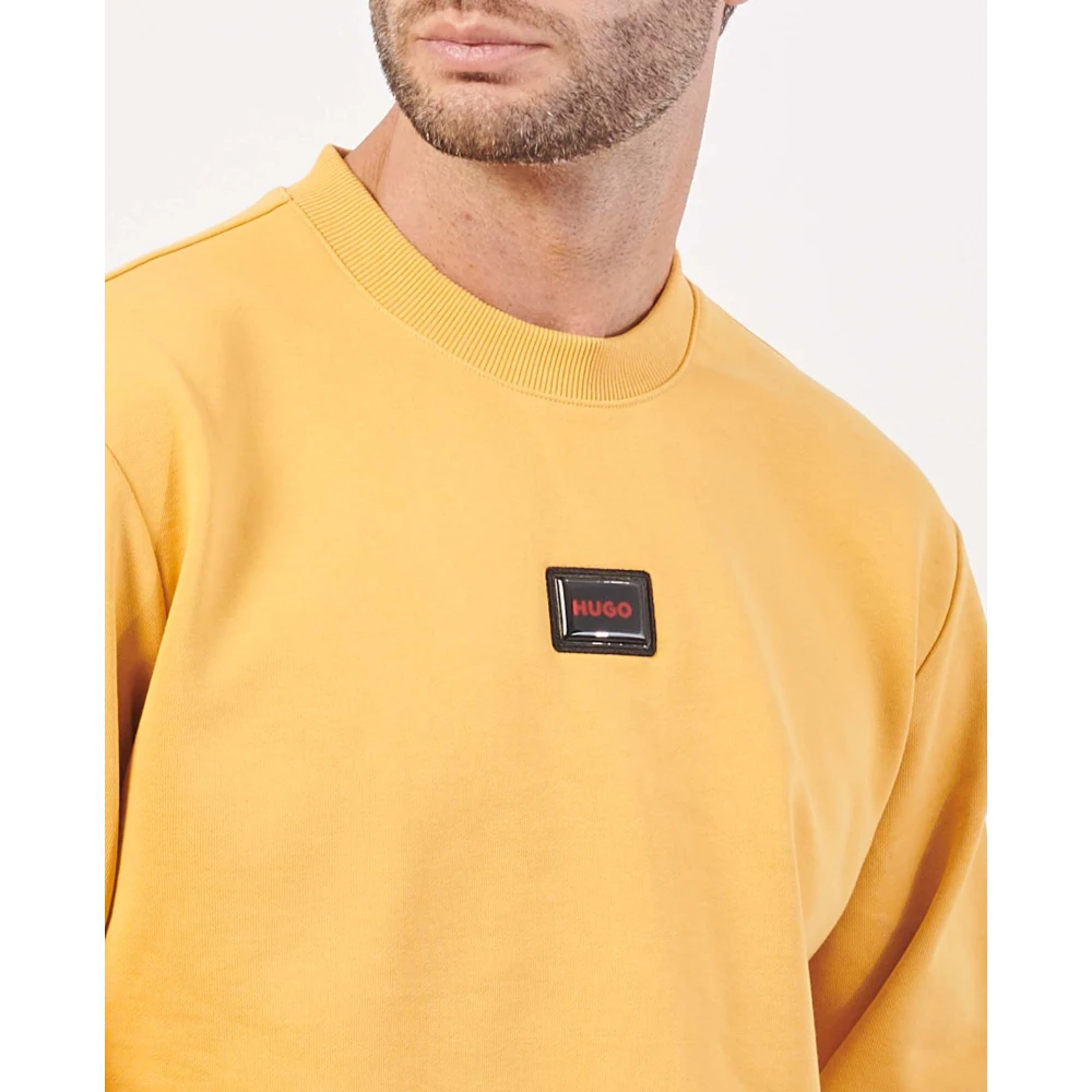 Hugo Boss Gouden Terry Katoenen Sweater Diragol Yellow Heren