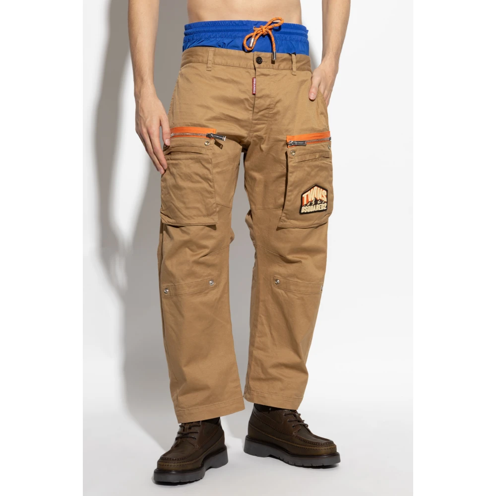 Dsquared2 Cargo style jeans Brown Heren
