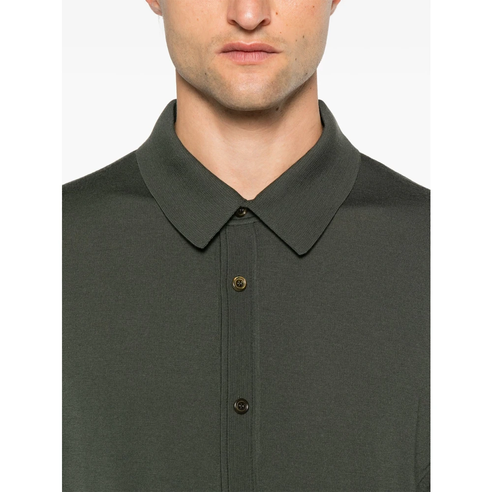Brioni Luxe wol poloshirt Green Heren