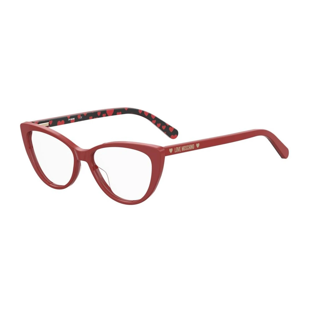Love Moschino Rode Moderne Acetaatframebril Red Dames