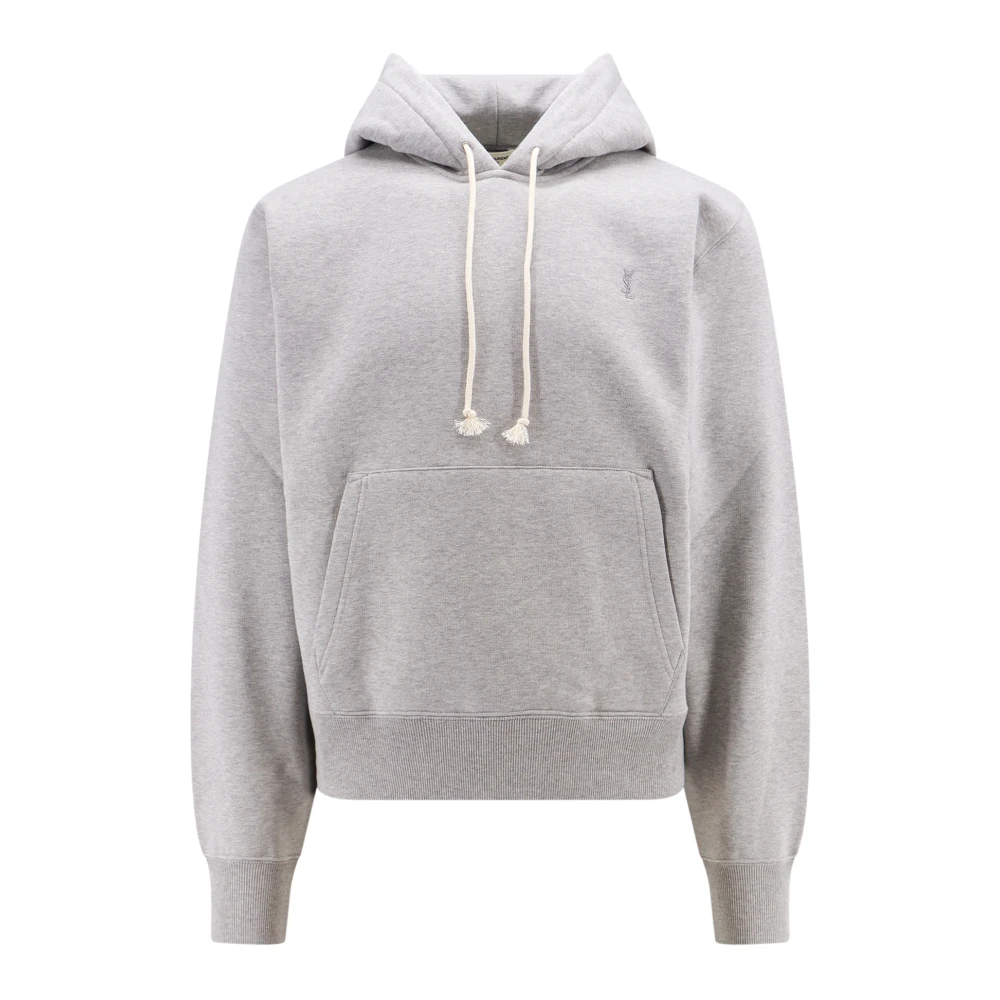 Saint Laurent Geborduurd Monogram Sweatshirt Gray Heren