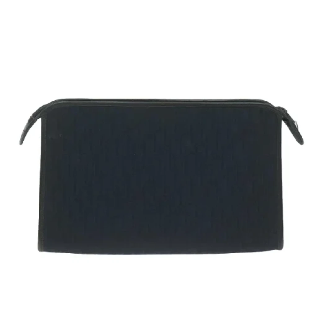 Dior Vintage Pre-owned Canvas clutches Blue Dames