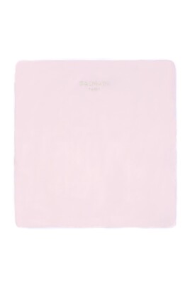 couverture-en-coton-rose-avec-logo-brode