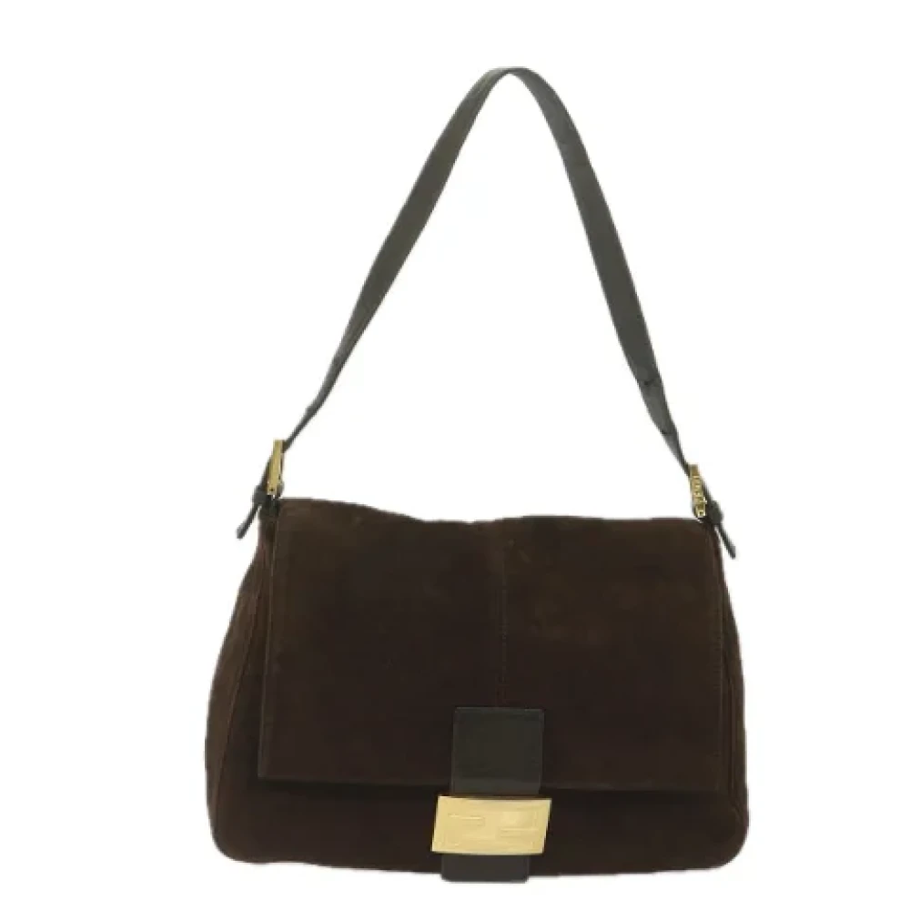 Fendi Vintage Pre-owned Suede shoulder-bags Brown Dames