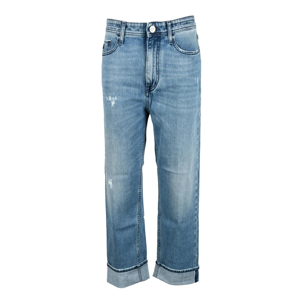 Jacob Cohën Katoen Elastaan Jeans Blue Dames