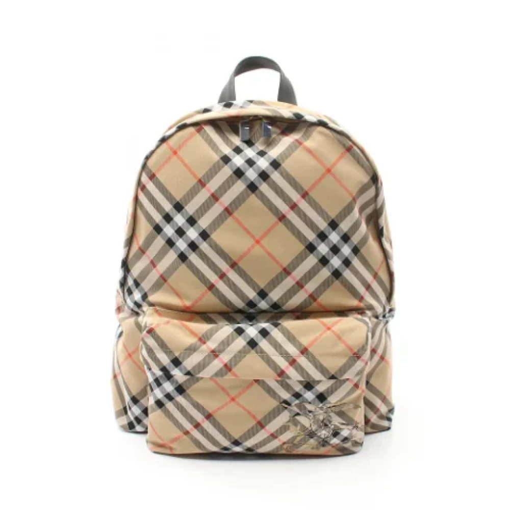 Burberry Vintage Pre-owned Canvas backpacks Beige Dames