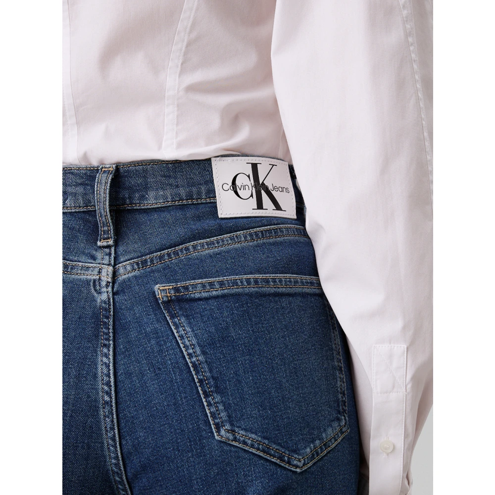 Calvin Klein Jeans Authentieke Slim Straight Jeans Blue Dames
