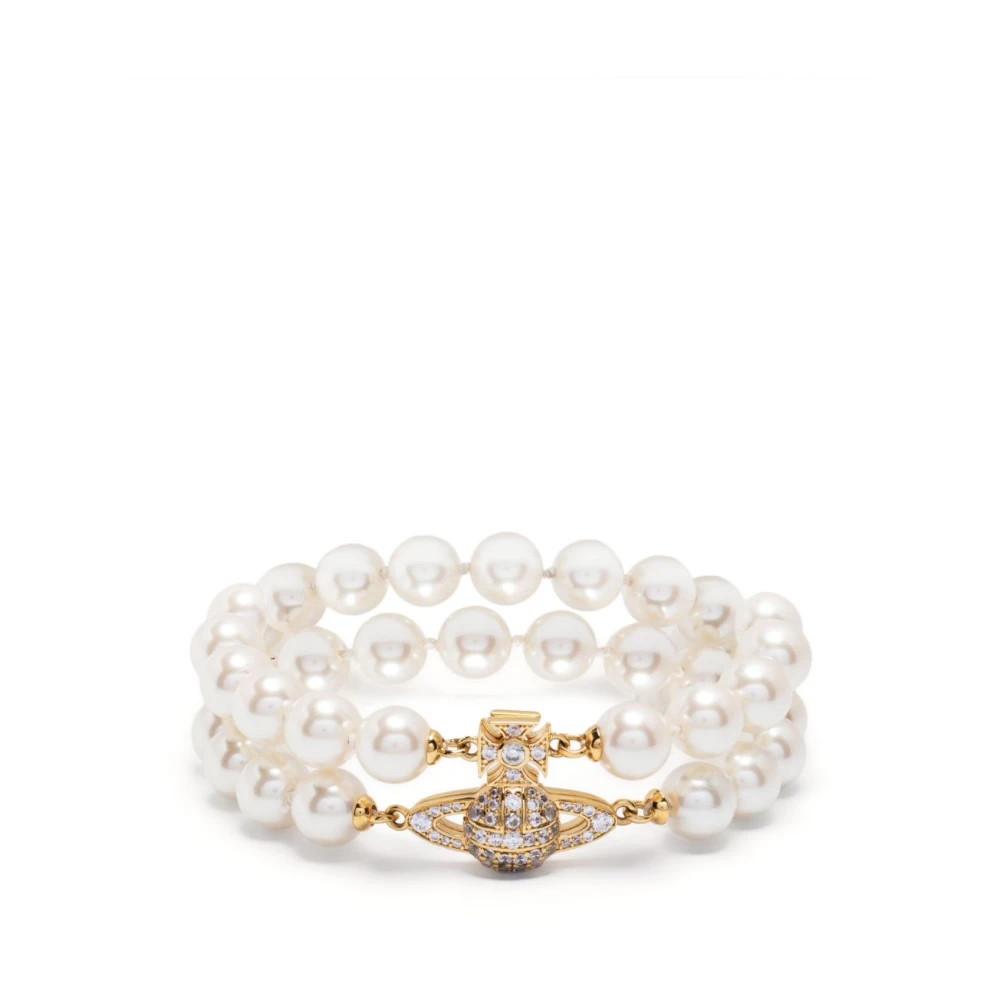 Vivienne Westwood Women's Beige Bracelets, One Size, Graziella Pearl Bracelet