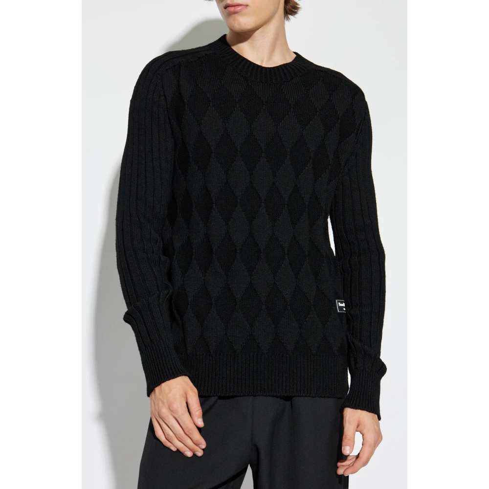 Balmain Trui met Logopatch Black Heren
