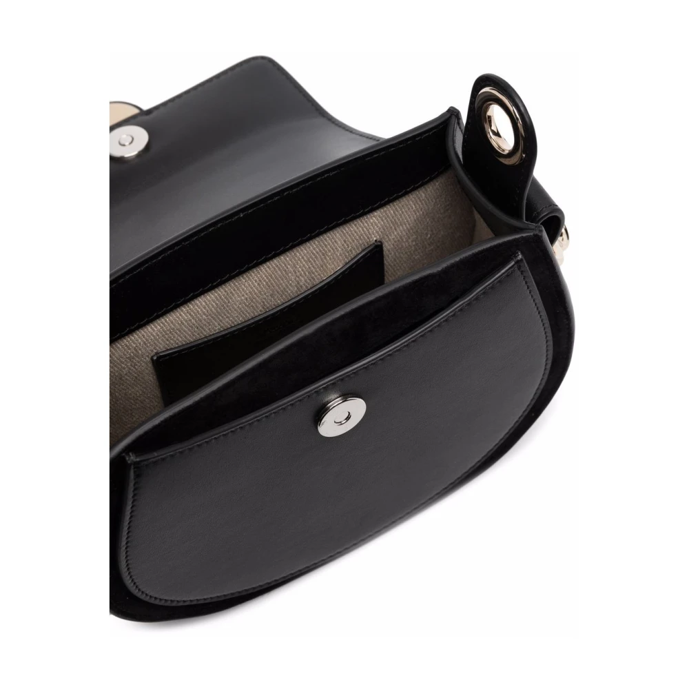 Chloé Zwarte Crossbody Tas met Gouden Logogesp Black Dames