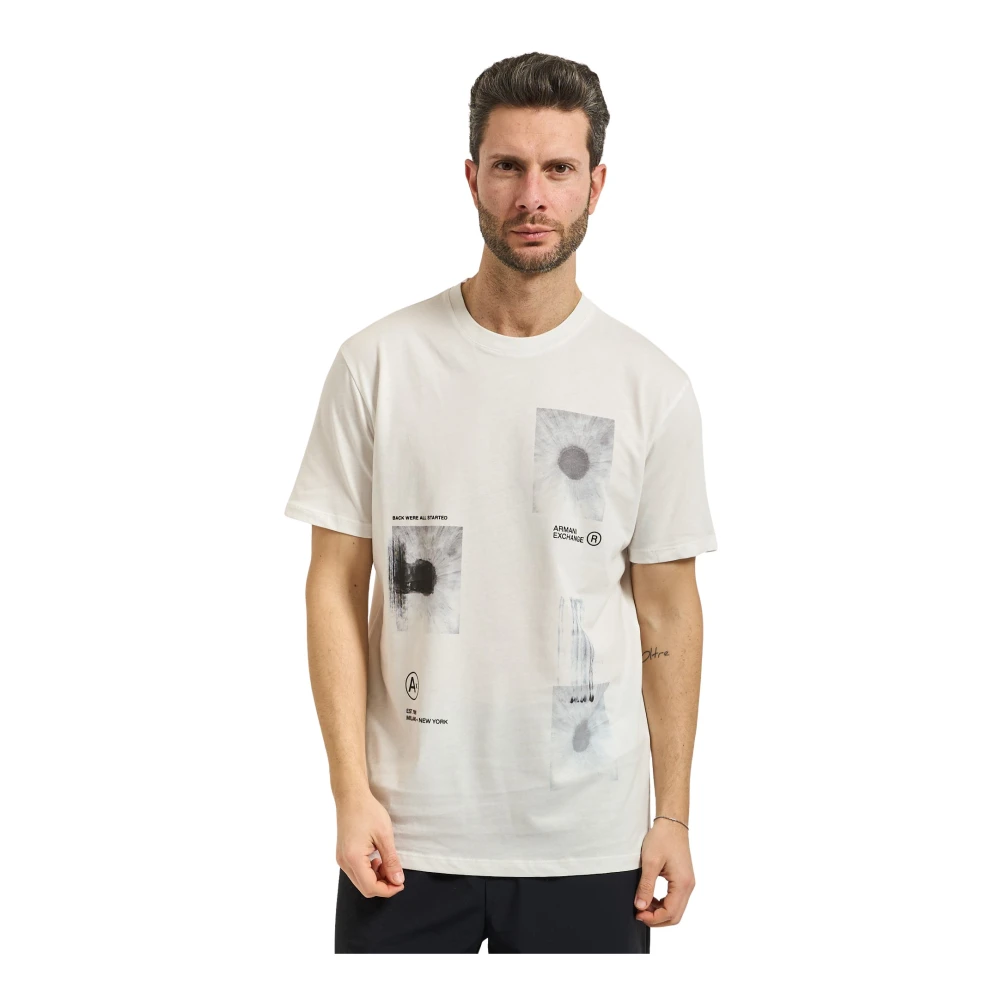 Armani Exchange Mannelijk Wit Tops Heren, S, T-Shirts