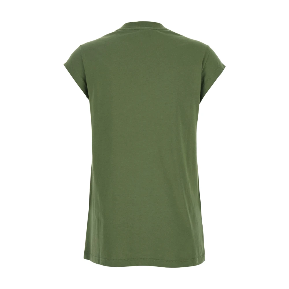 pinko Groene Grafische Print Katoenen T-shirt Vrouw Green Dames