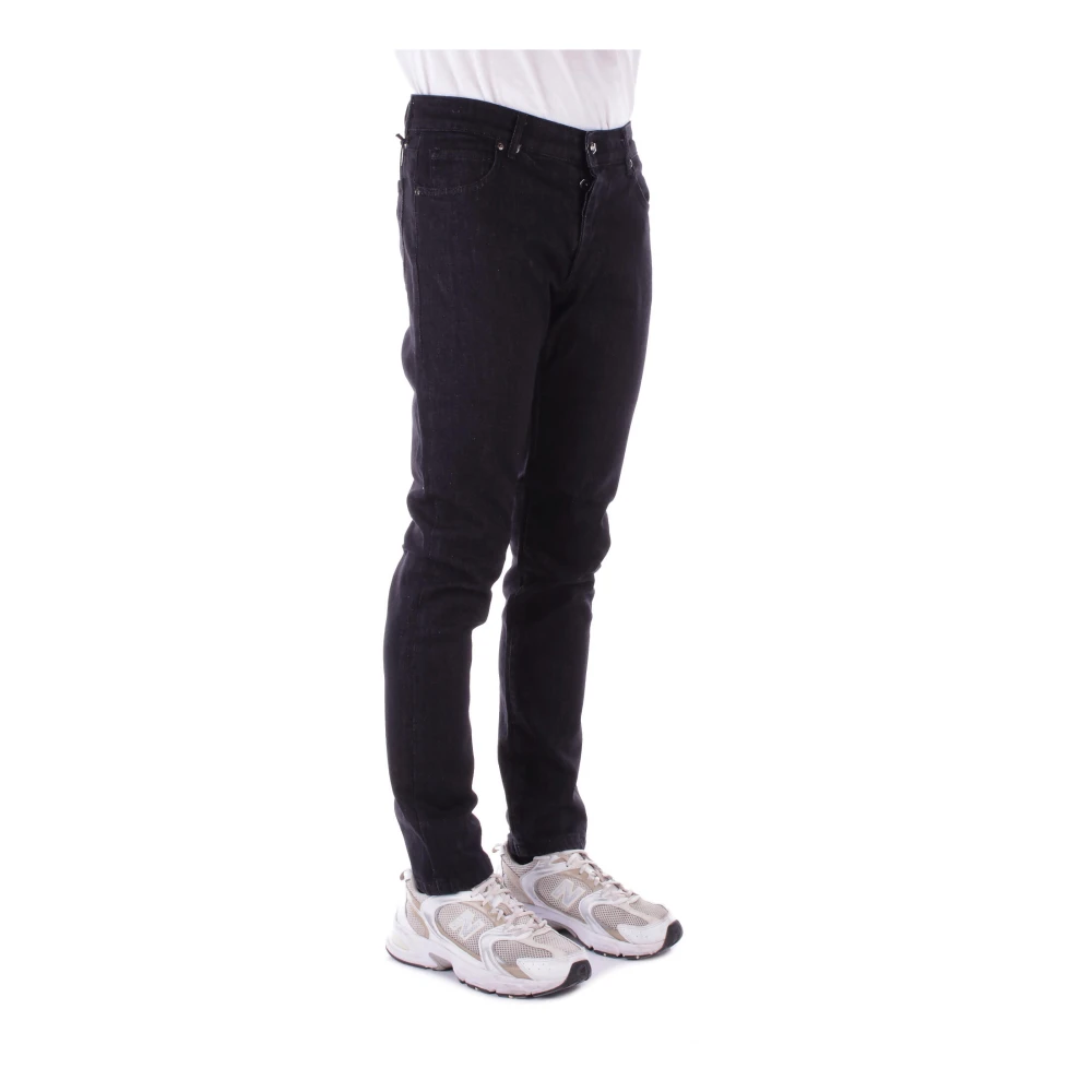 Costume National Zwarte Jeans met Logo Black Heren