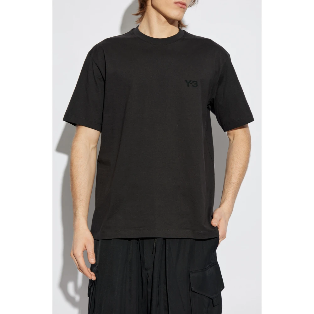 Y-3 T-shirt met bedrukt logo Black Heren