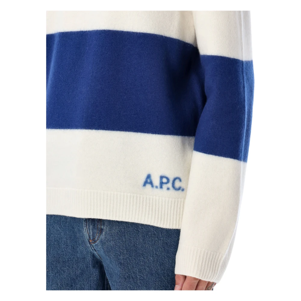 A.p.c. Stijlvolle Gebreide Trui Blue Heren