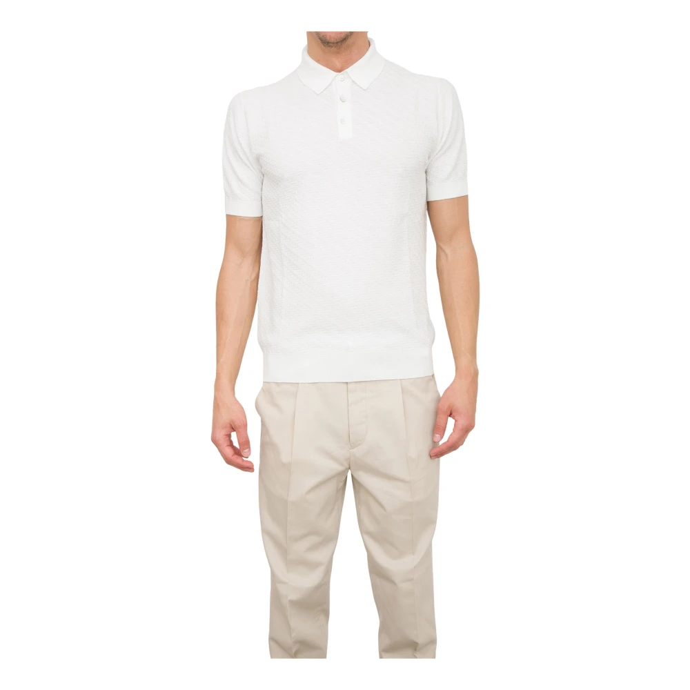 Paolo Pecora Witte Polo Shirt White Heren