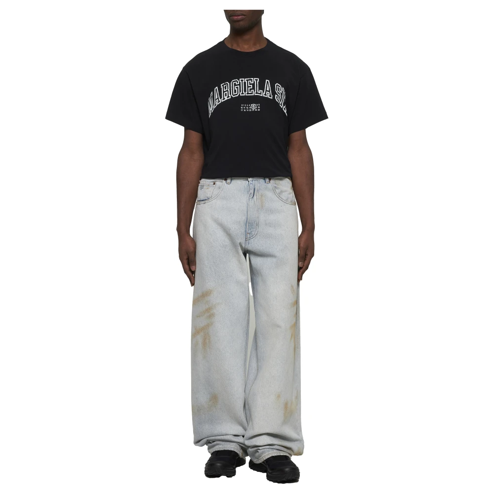 MM6 Maison Margiela Lichtblauwe distressed denim jeans Blue Heren