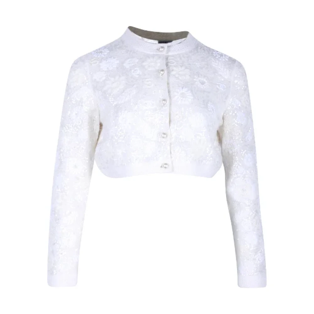 Chanel Vintage Pre-owned Wool tops White Dames