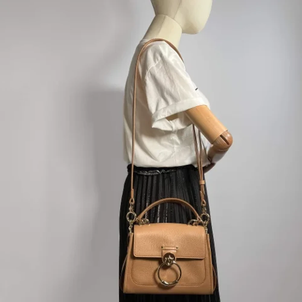 Chloé Pre-owned Leather handbags Beige Dames