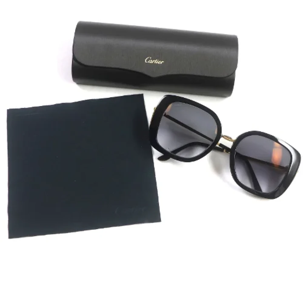 Cartier Vintage Pre-owned Glass sunglasses Black Heren