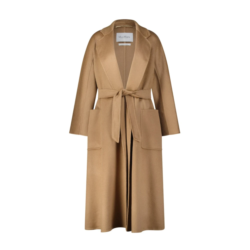 Max Mara Kasjmier Icon Jas met Wijde Silhouet Brown Dames