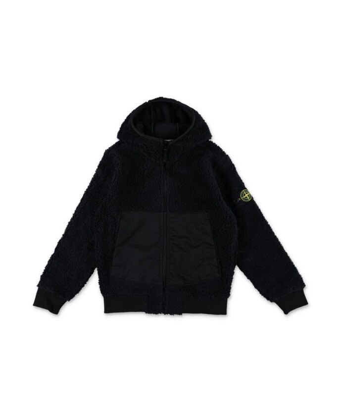 sweat-noir-motif-boussole-texture-molleton