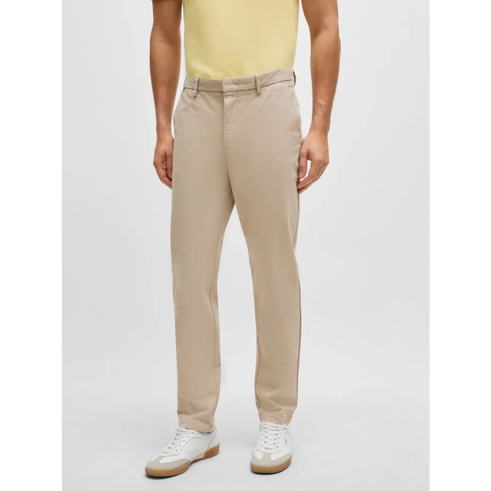 Hugo Boss Beige Open Trousers Beige Heren