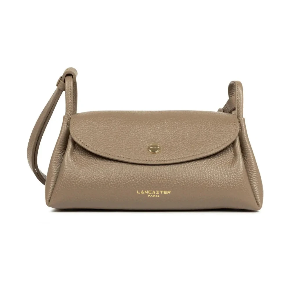 Lancaster Orange Shoulder Bags, Female, One Size, Accordion Double Crossbody Bag Taupe-Gold